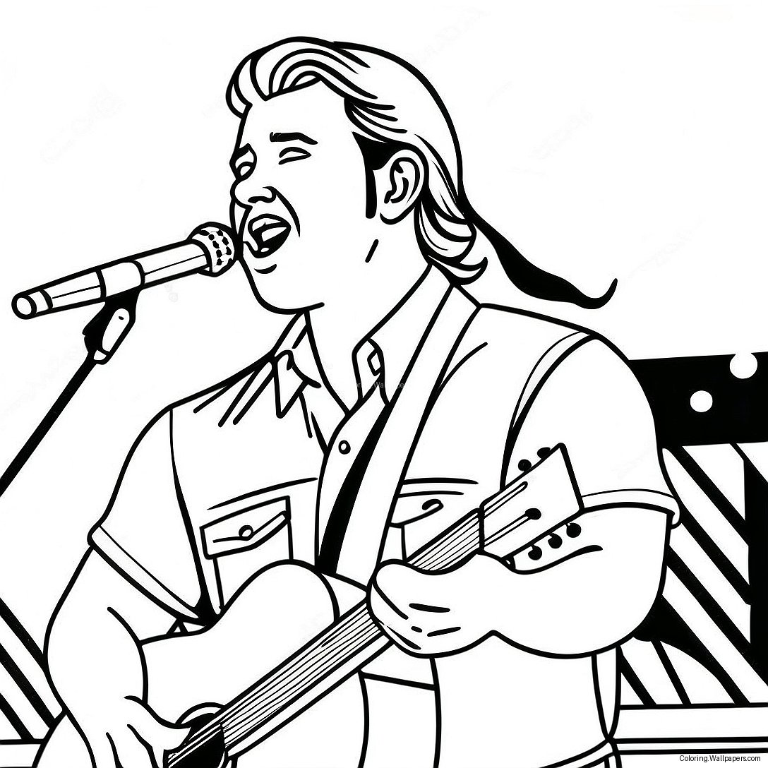 Morgan Wallen Singing On Stage Coloring Page 4565
