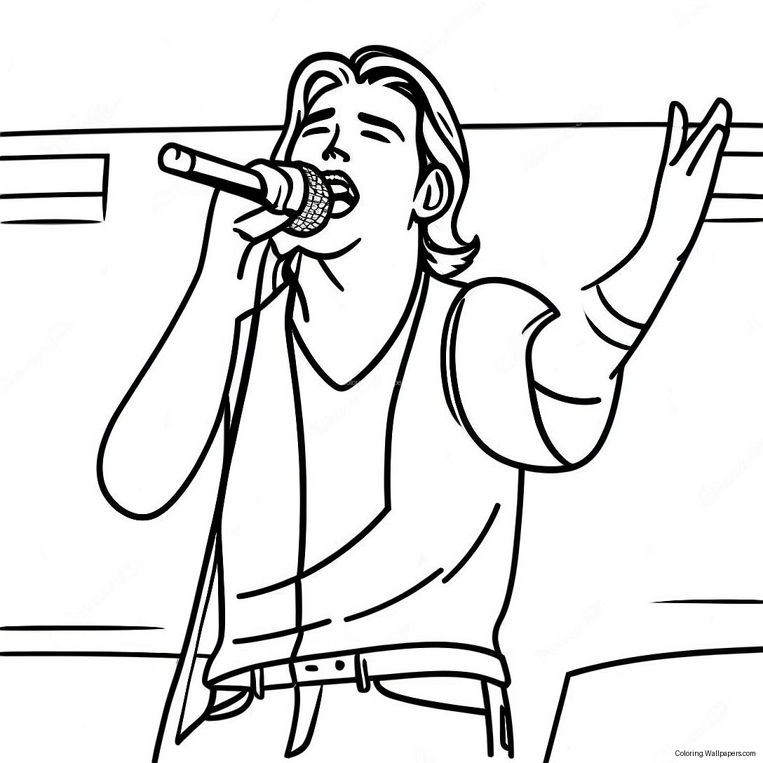 Morgan Wallen Singing On Stage Coloring Page 4568