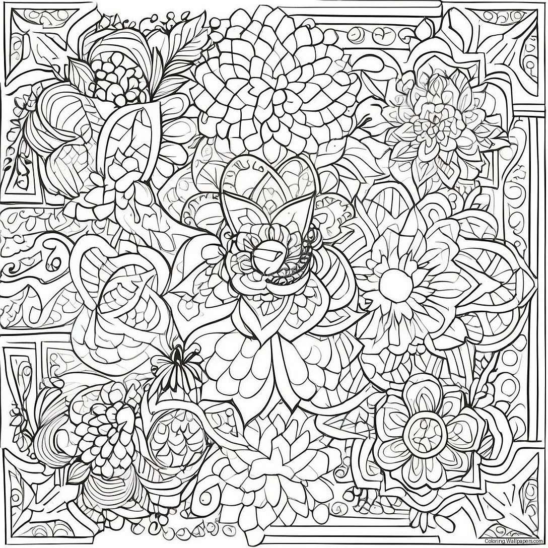 Morocco Traditional Patterns Coloring Page 31983