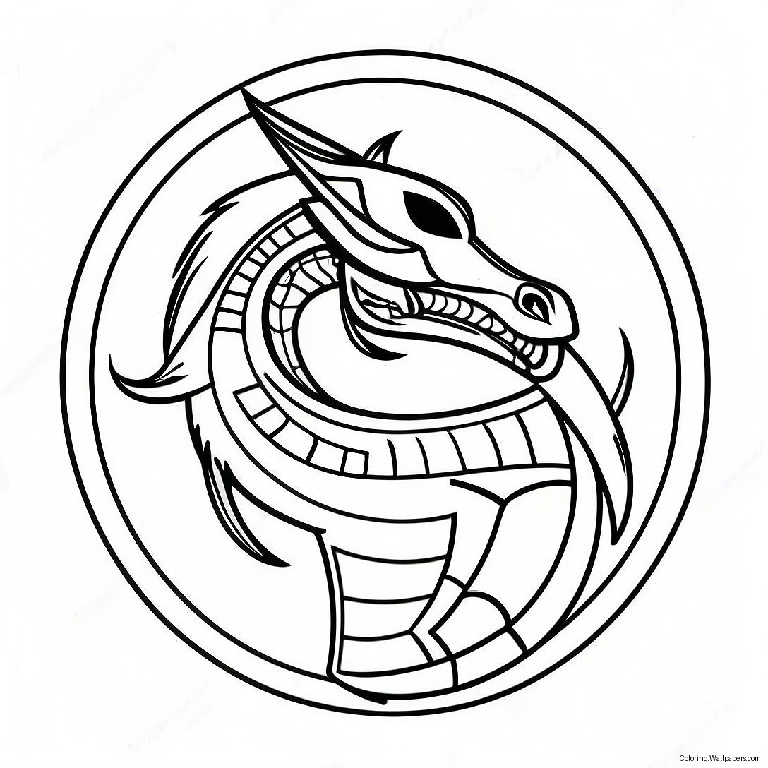 Kolorowanka Z Logo Mortal Kombat 3645