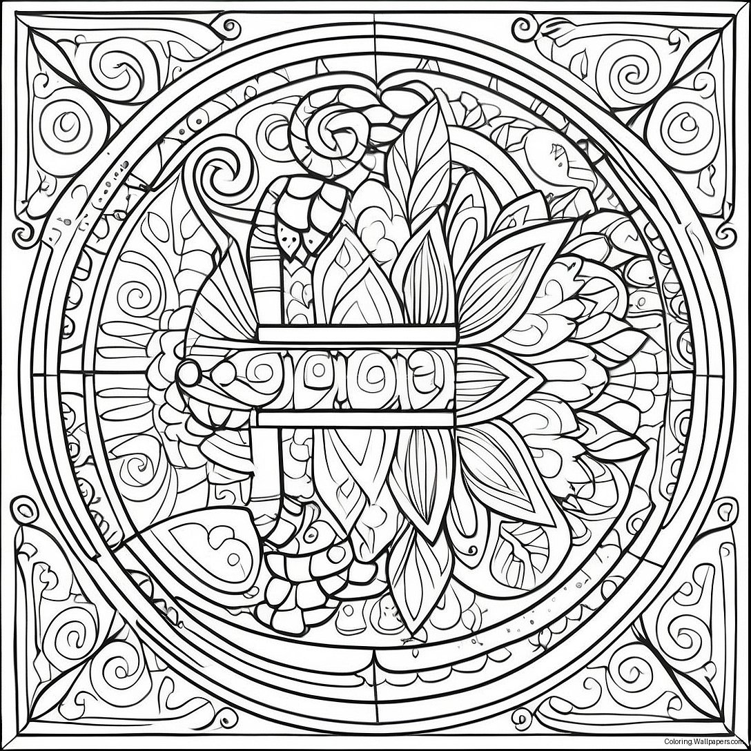 Mosaic Coloring Page For Kids 6969