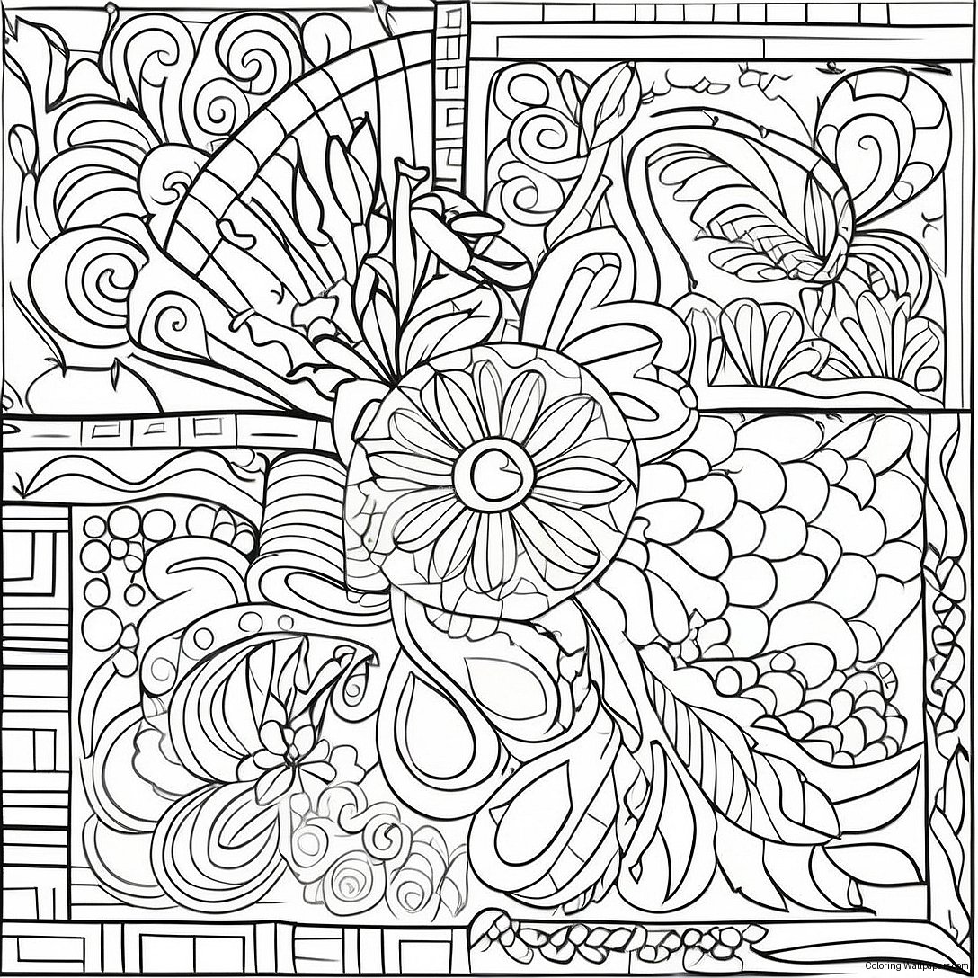 Mosaic Coloring Page For Kids 6970