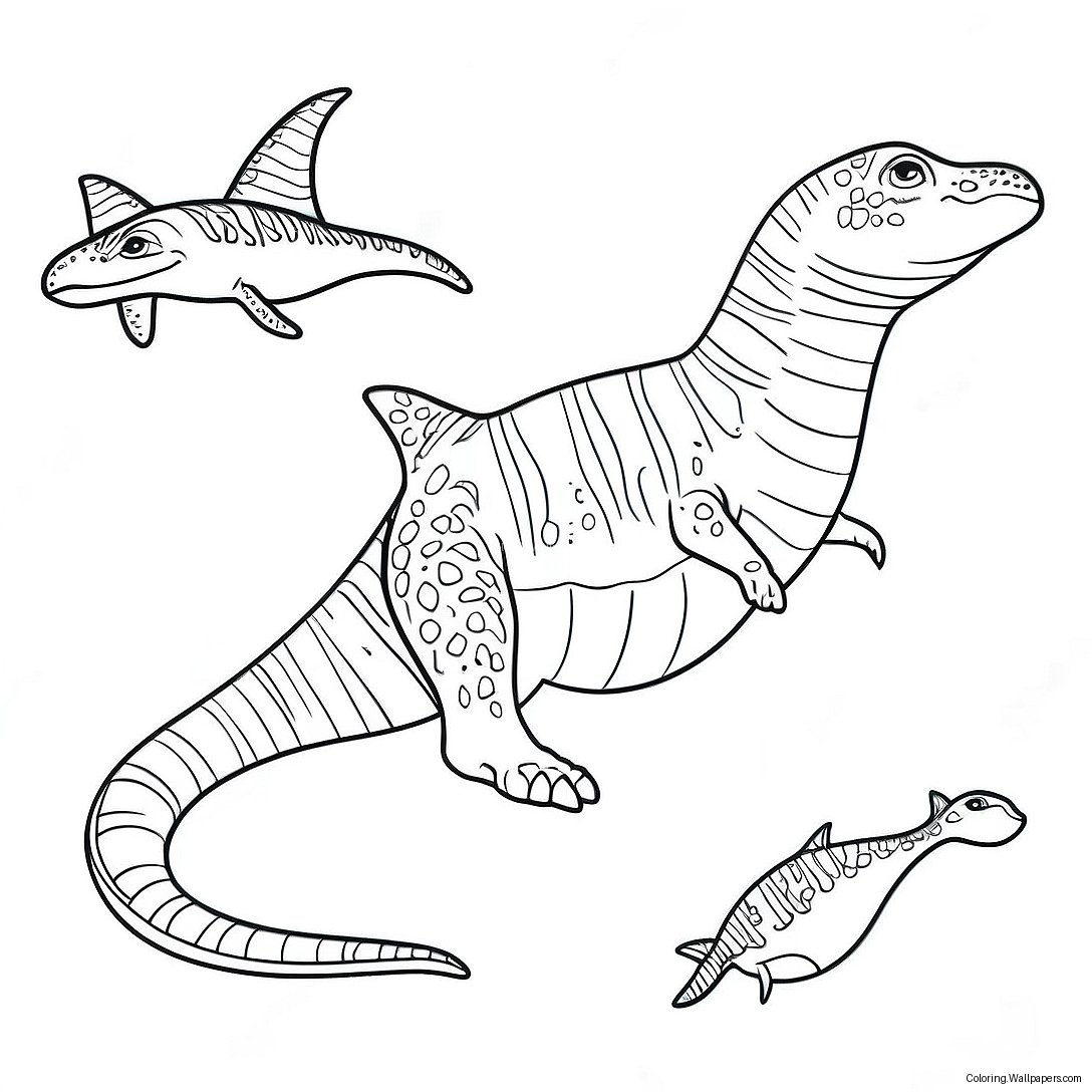 Mosasaurus Boyama Sayfası 5705