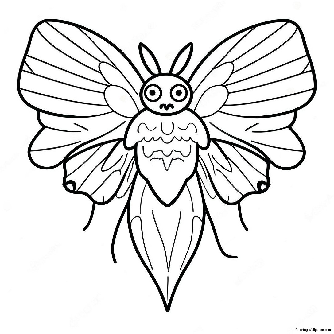 Pagina De Colorat Creatura Mitică Mothman 36707