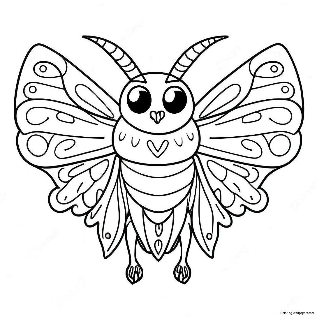 Pagina De Colorat Creatura Mitică Mothman 36708