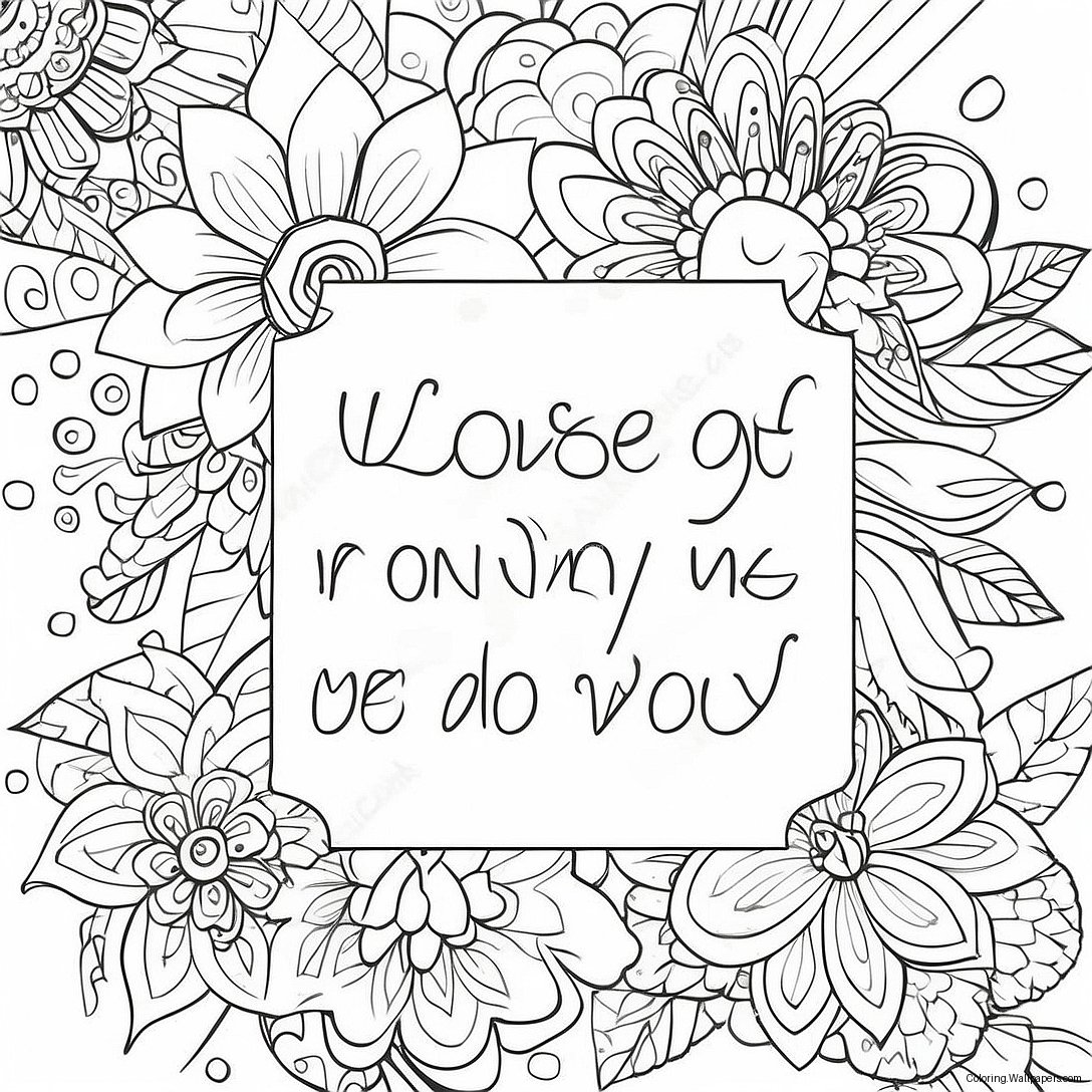 Motivational Quote Coloring Page 7274