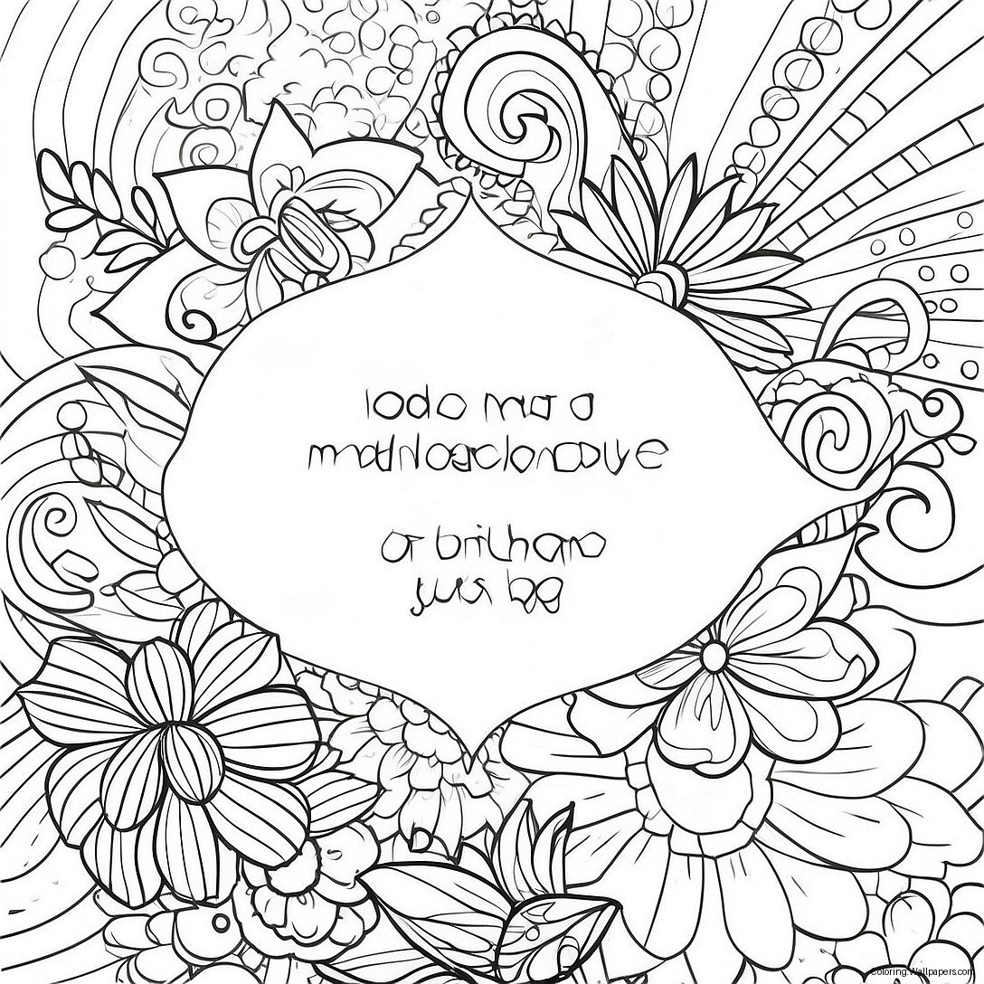 Motivational Quote Coloring Page 7276