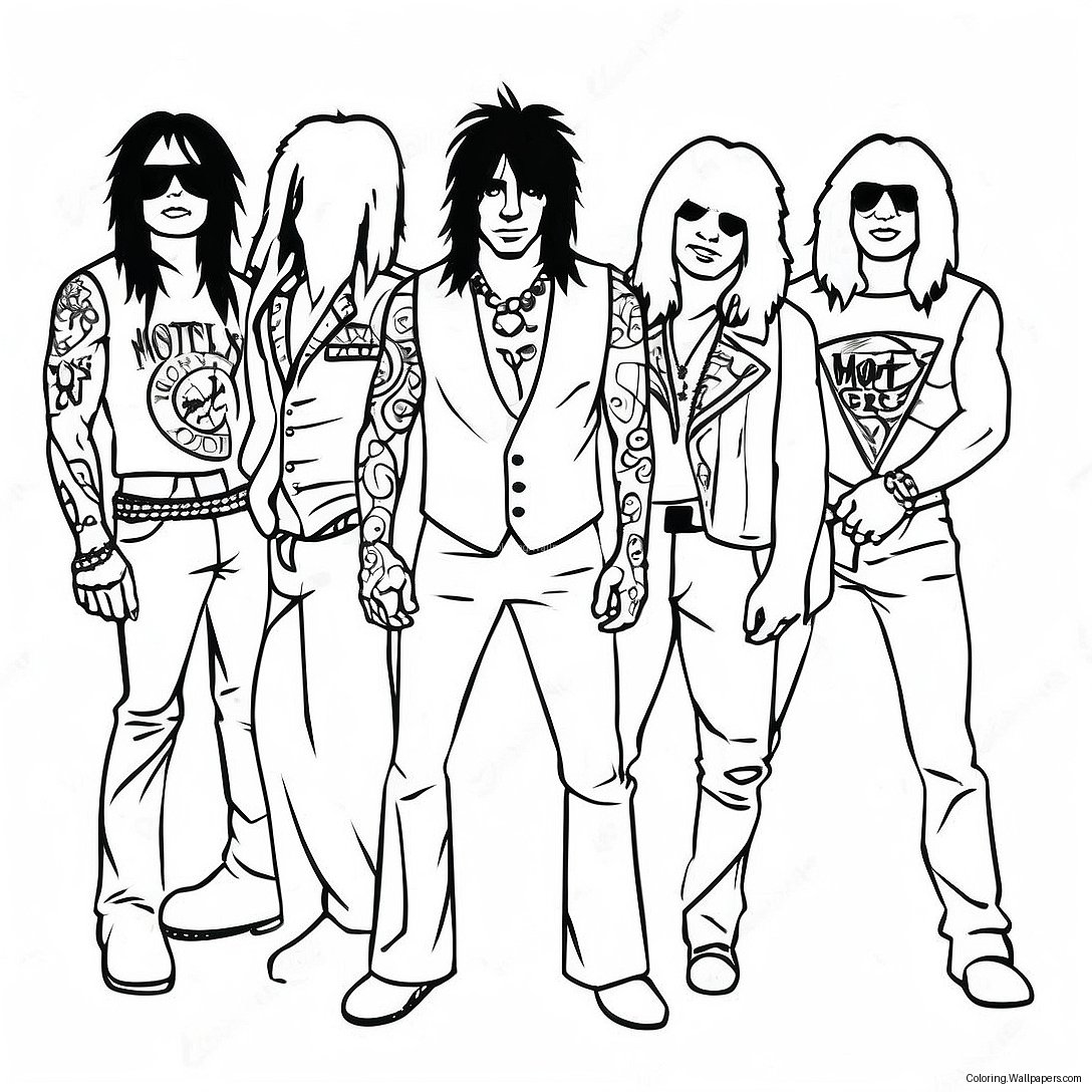 Motley Crue Rockbändi Värityssivulla 45491