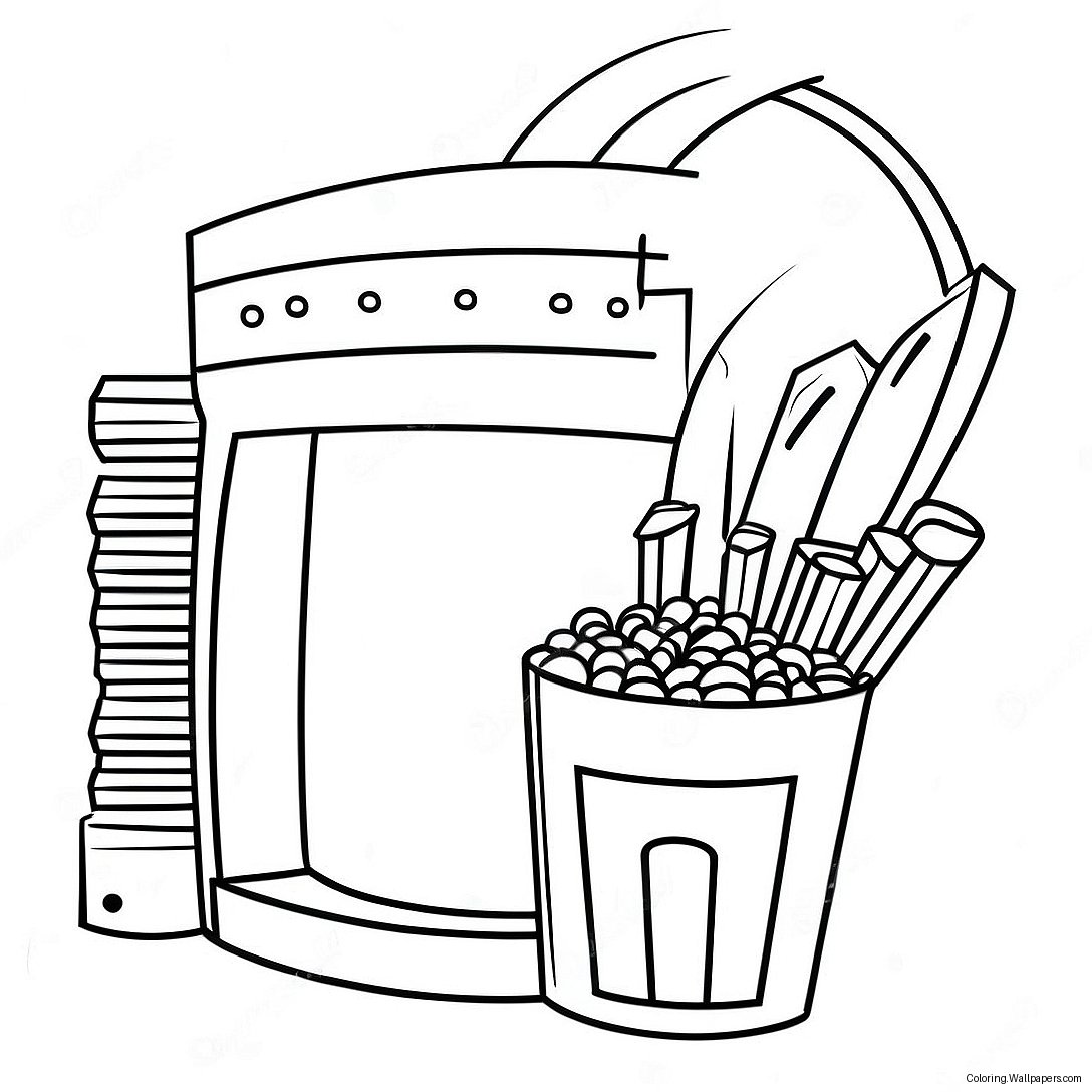 Movie Theater Coloring Page 19502