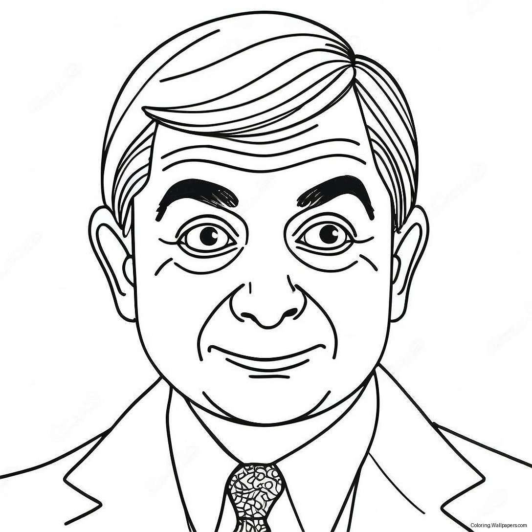 Página Para Colorear De Mr. Bean 26071