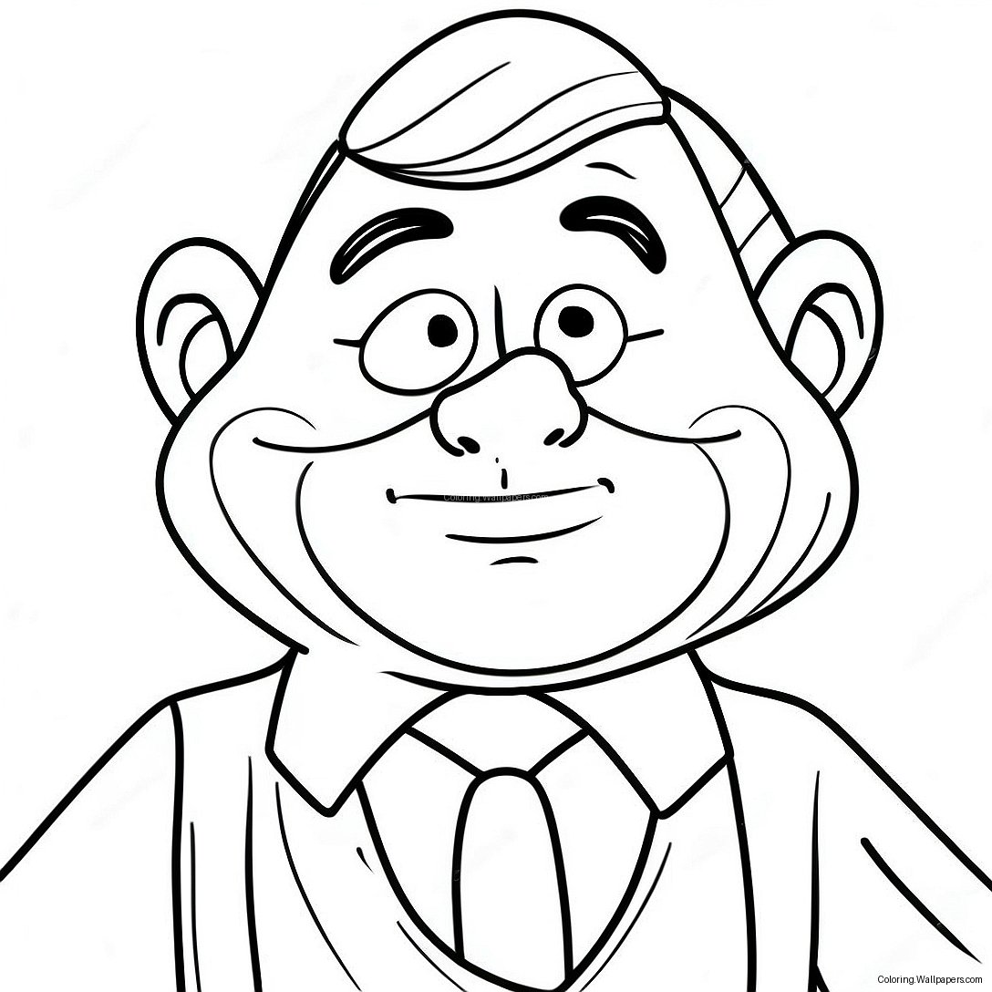 Mr Bean In Silly Costume Coloring Page 26082