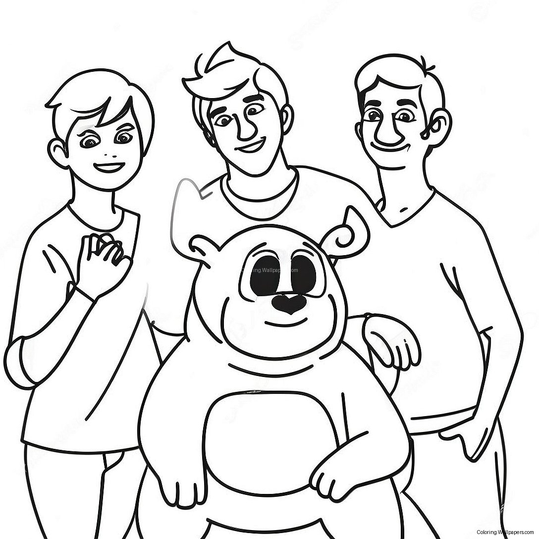 Mr Beast With Friends Coloring Page 3289