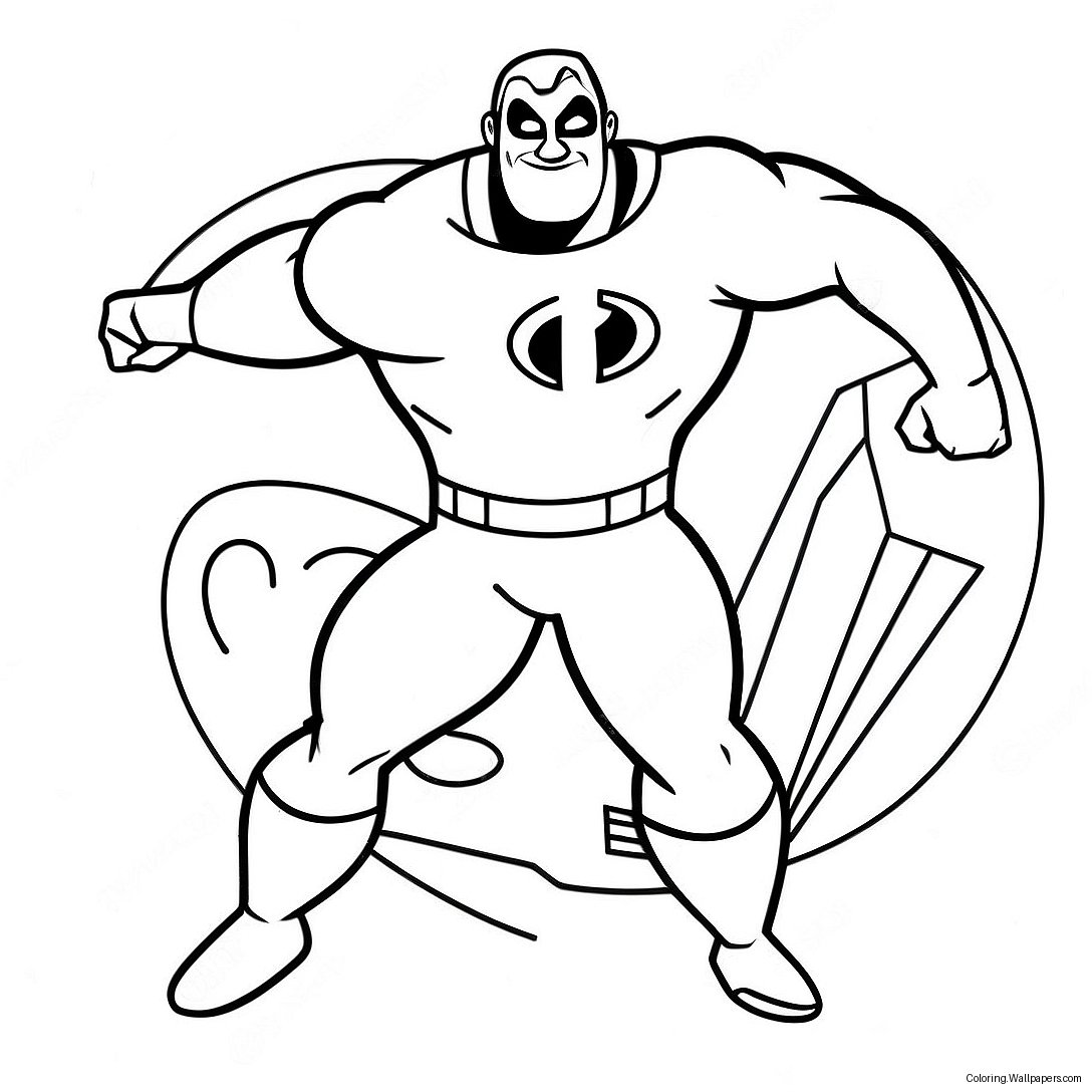 Mr. Incredible I Aktion Målarbild 1060