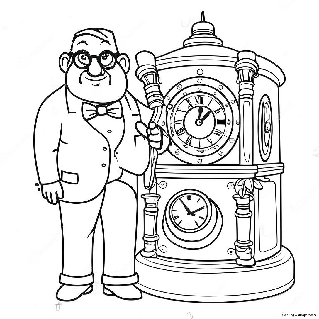 Mr Peabody's Time Machine Coloring Page 29898