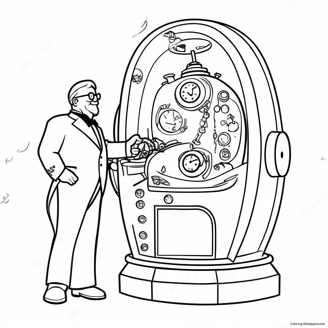 Bay Peabody'nin Zaman Makinesi Boyama Sayfası 29899