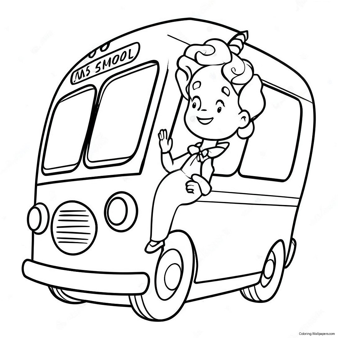 Pagina Da Colorare Di Ms. Frizzle Sul Magic School Bus 3764