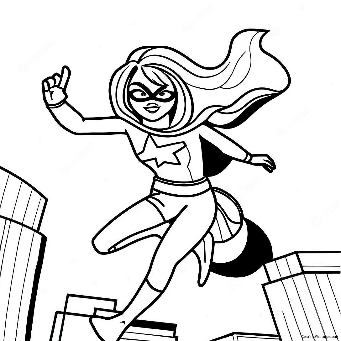 Ms Marvel In Action Coloring Page 23077