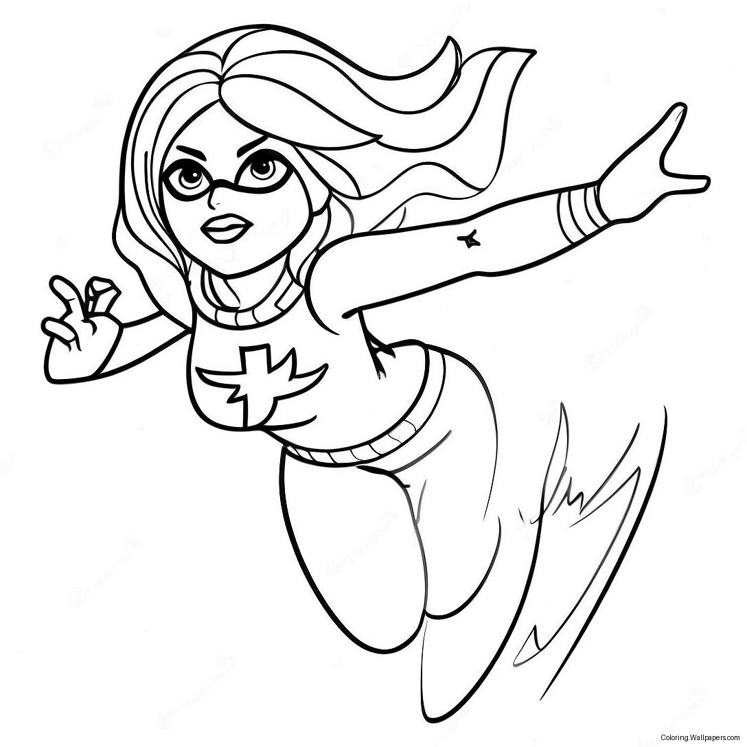 Ms Marvel In Action Coloring Page 23079