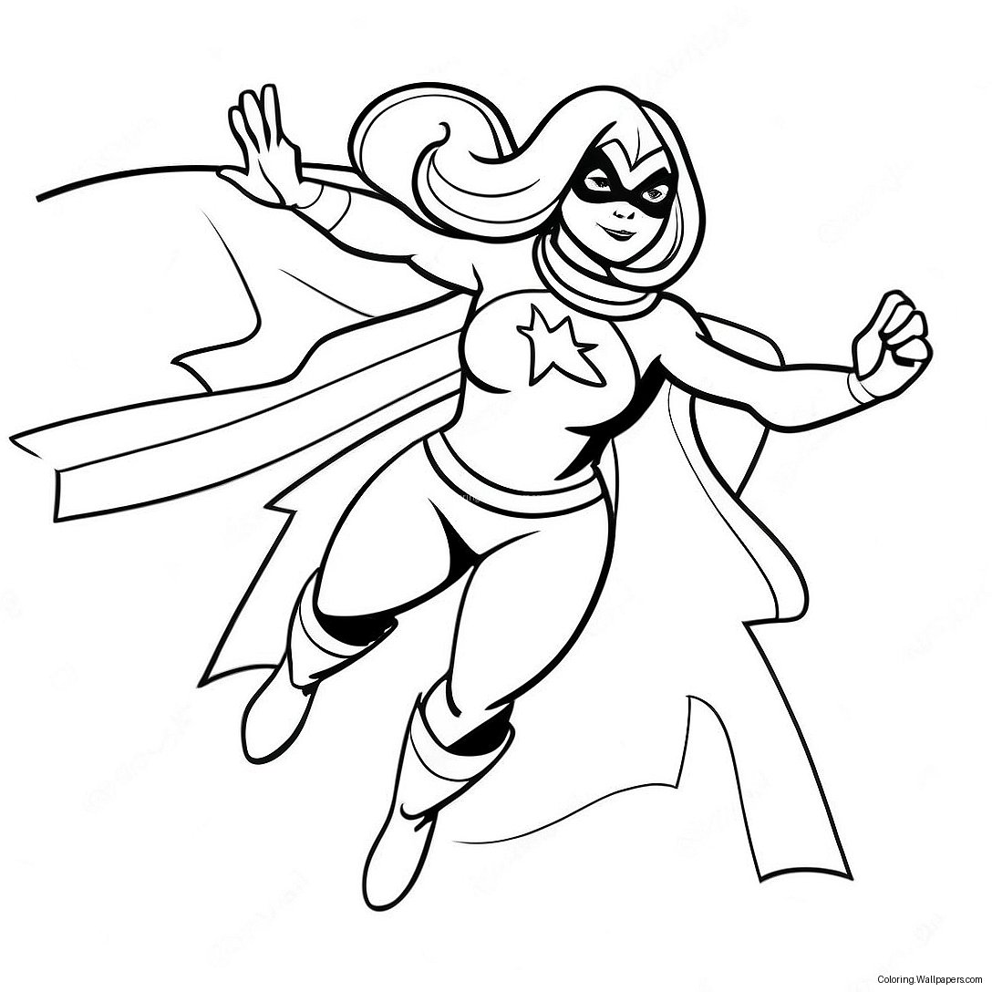 Ms Marvel In Action Coloring Page 23080