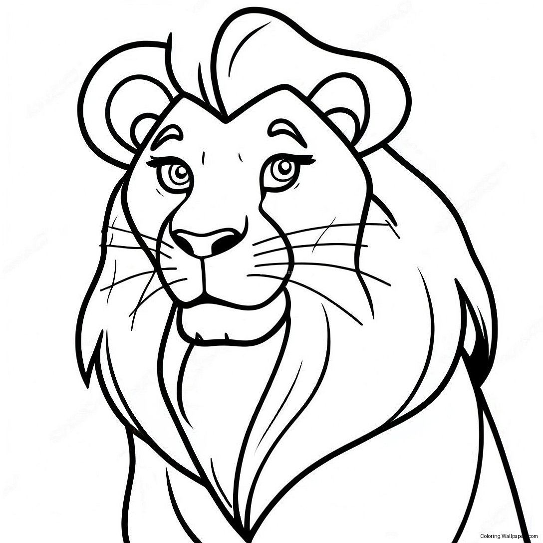 Mufasa Lion King Coloring Page 9653