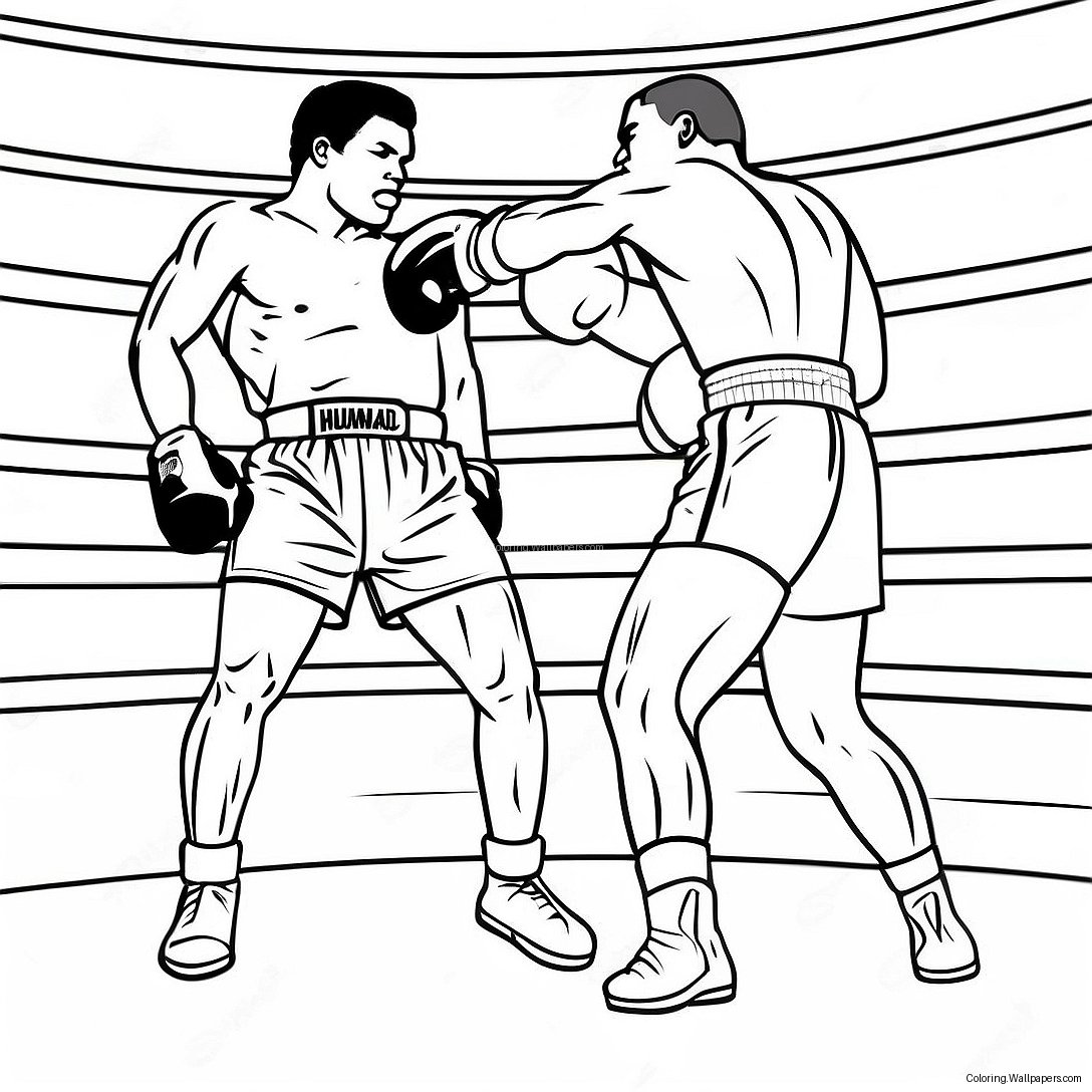 Muhammad Ali I Ringen Målarbild 22124