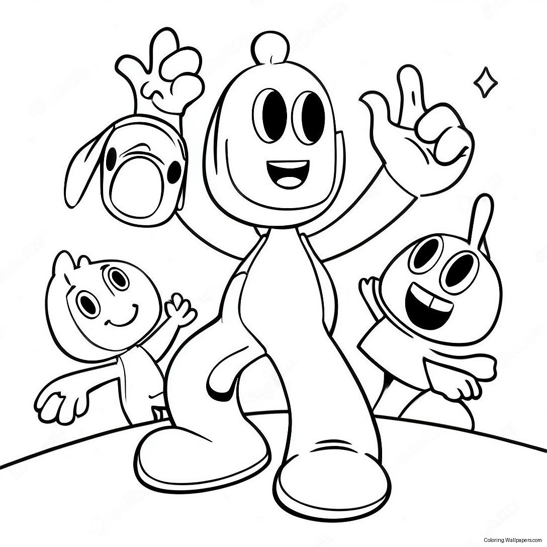 Muno Dancing With Friends Coloring Page 6611