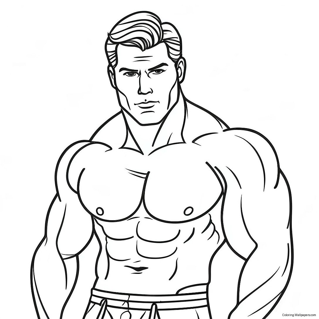 Muscular Hot Dudes Coloring Page 40810