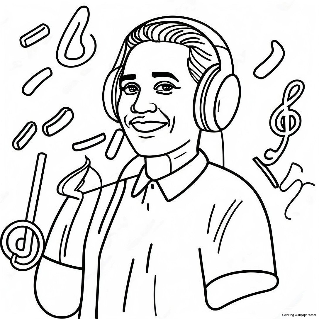 Music Artist Coloring Page 21589