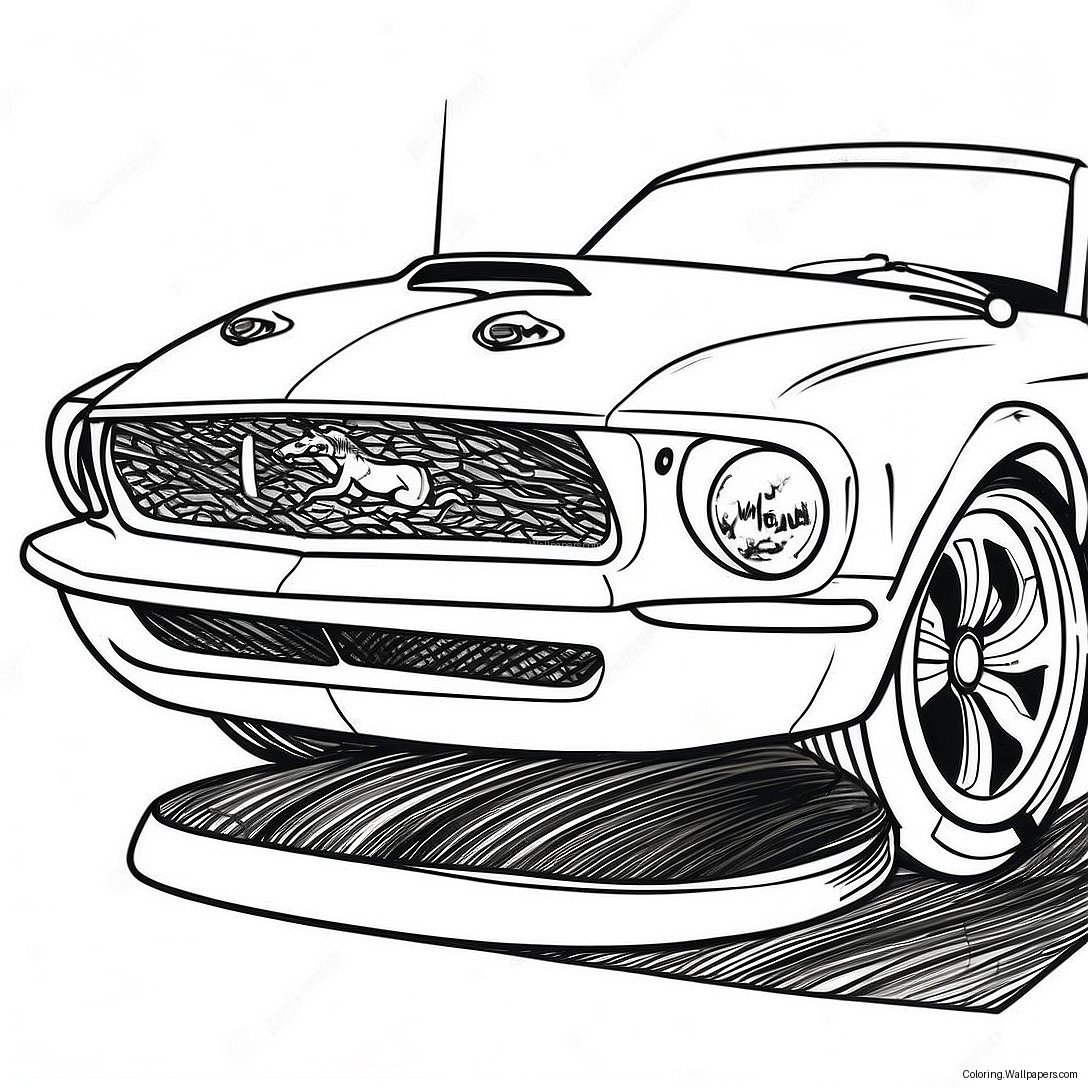 Mustang Gt Racing Coloring Page 2980