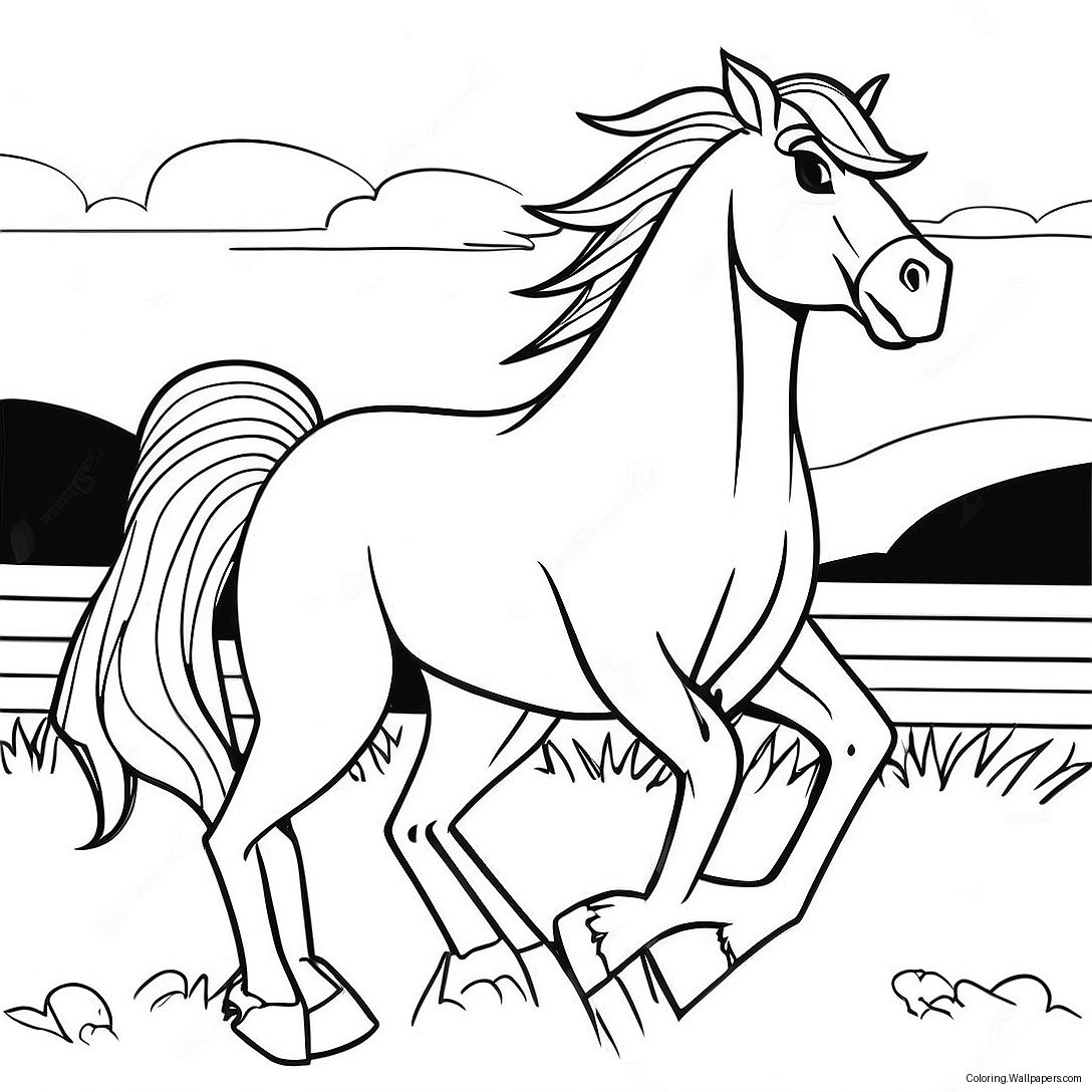 Página Para Colorear De Caballo Mustang 32790