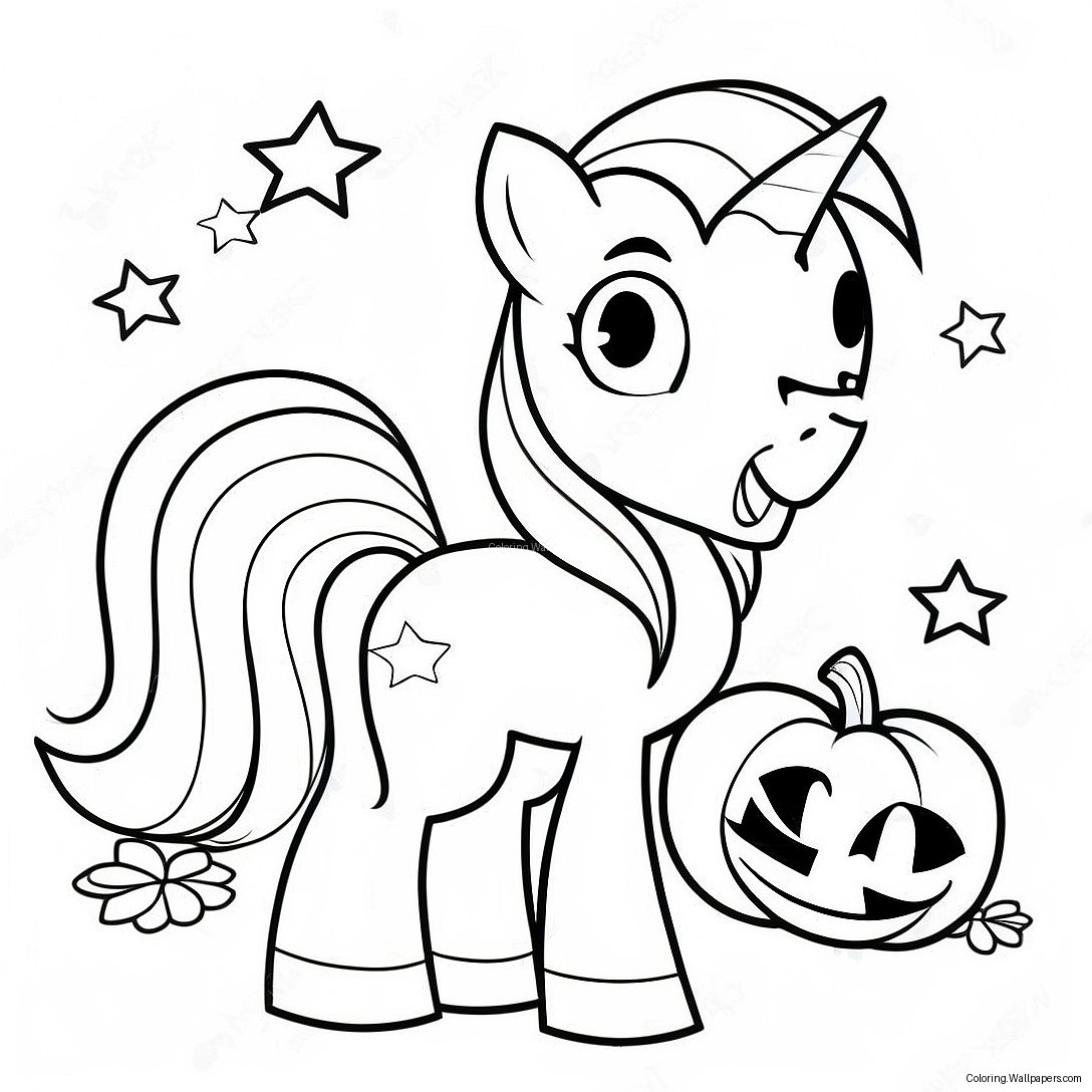 My Little Pony Halloween Coloring Page 28744