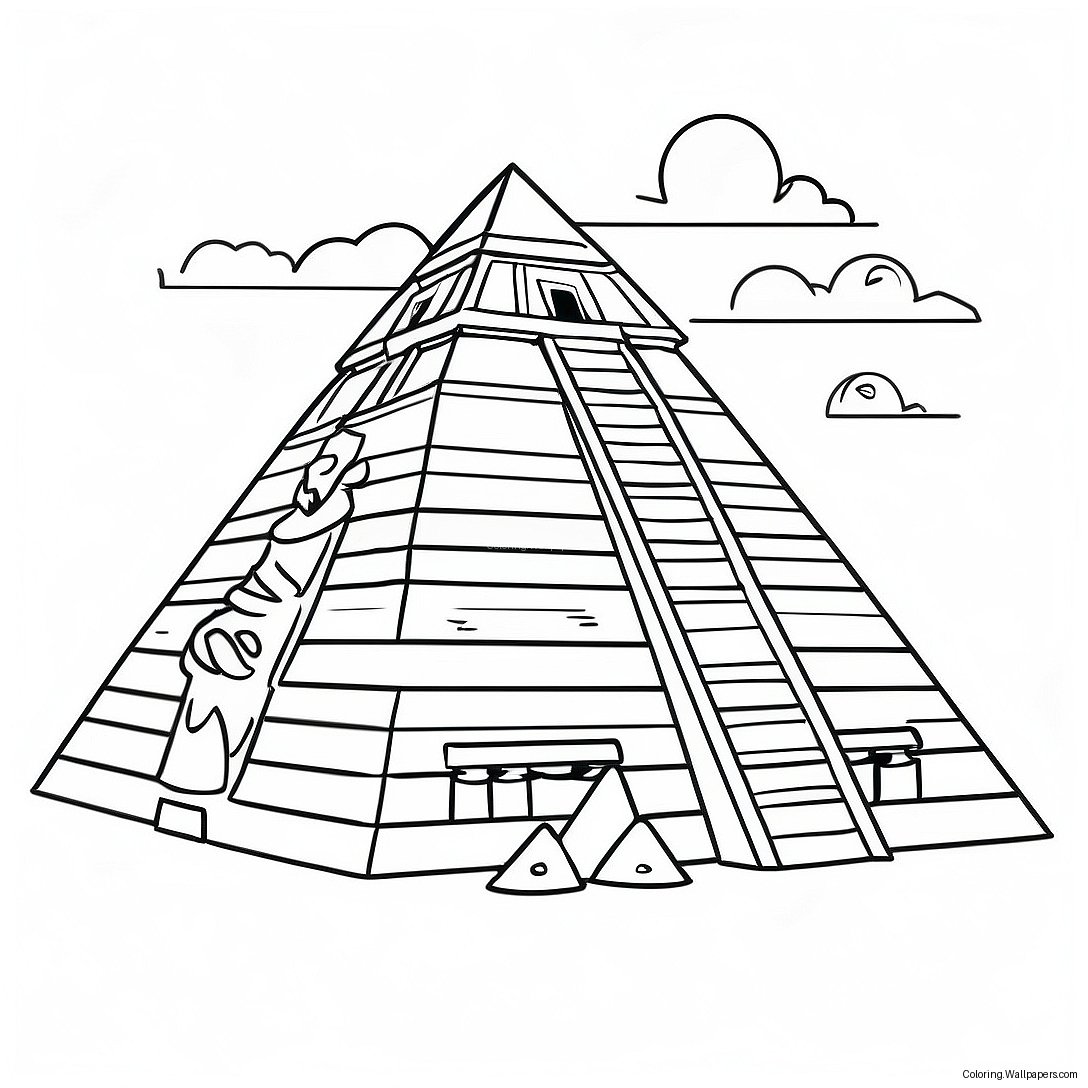 Mysterious Egyptian Pyramid Coloring Page 51058