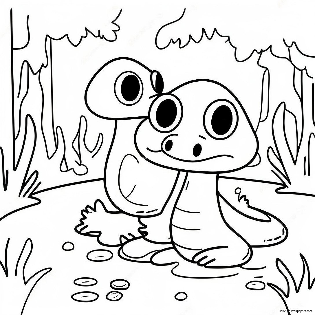 Mysterious Swamp Creatures Coloring Page 44185