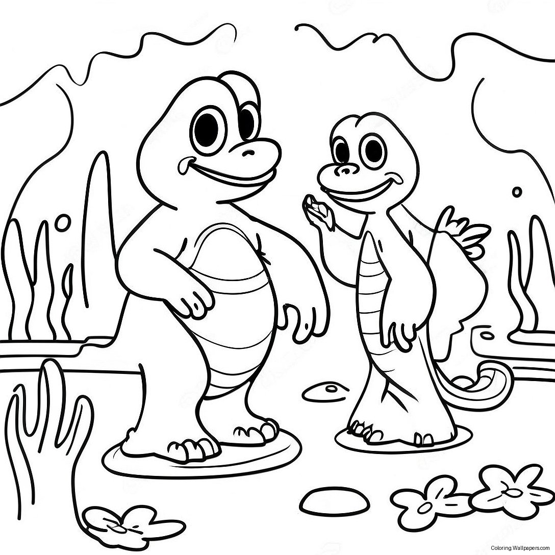 Mysterious Swamp Creatures Coloring Page 44187