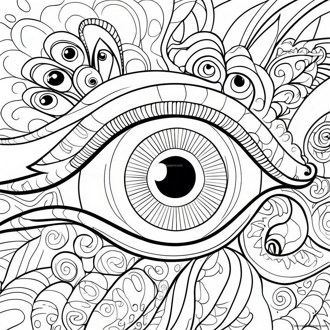 Mystical Dragon Eye Coloring Page 55874