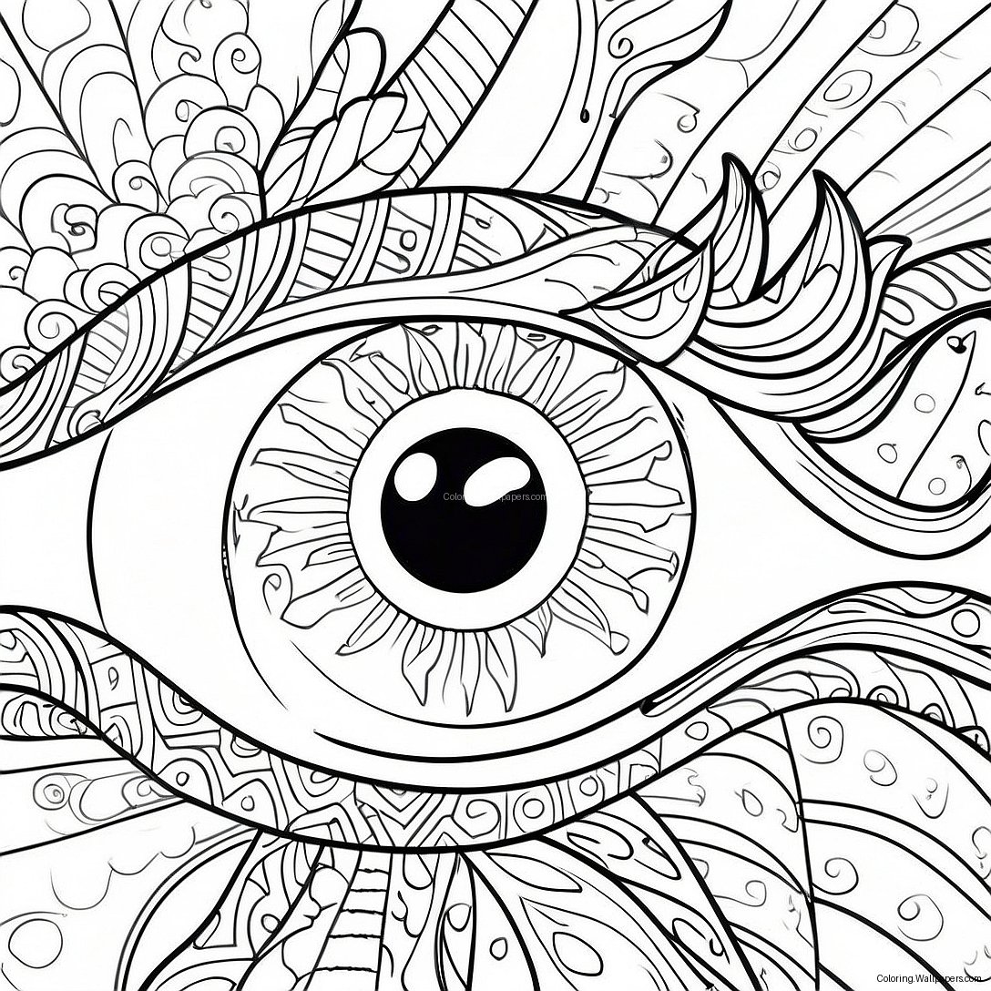 Mystical Dragon Eye Coloring Page 55876