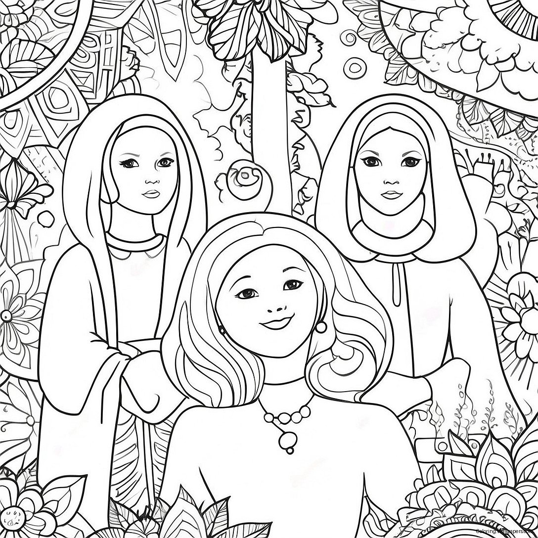 Mystical Hidden Figures Coloring Page 27389