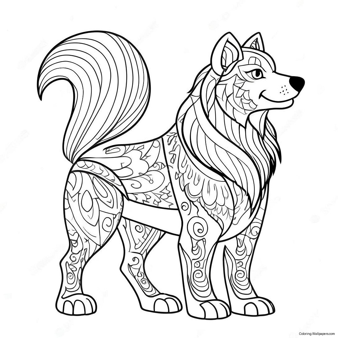 Mythical Wolf Coloring Page 5549