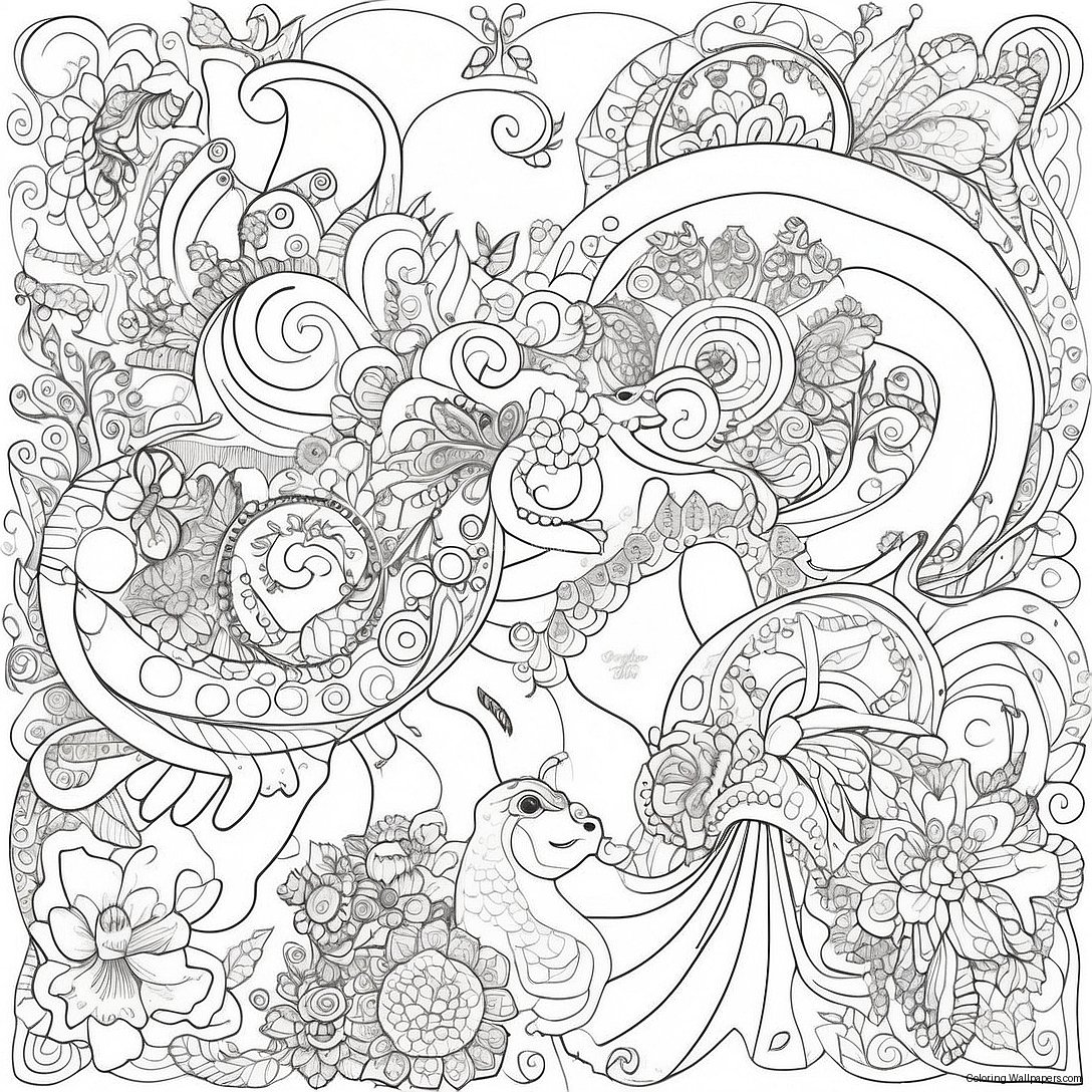 Pagina Da Colorare Pattern Intricati Di Mythomorphia 49232