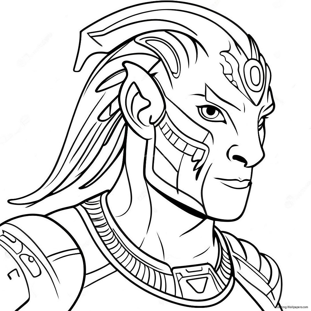 Na'vi Warrior In Battle Coloring Page 15744