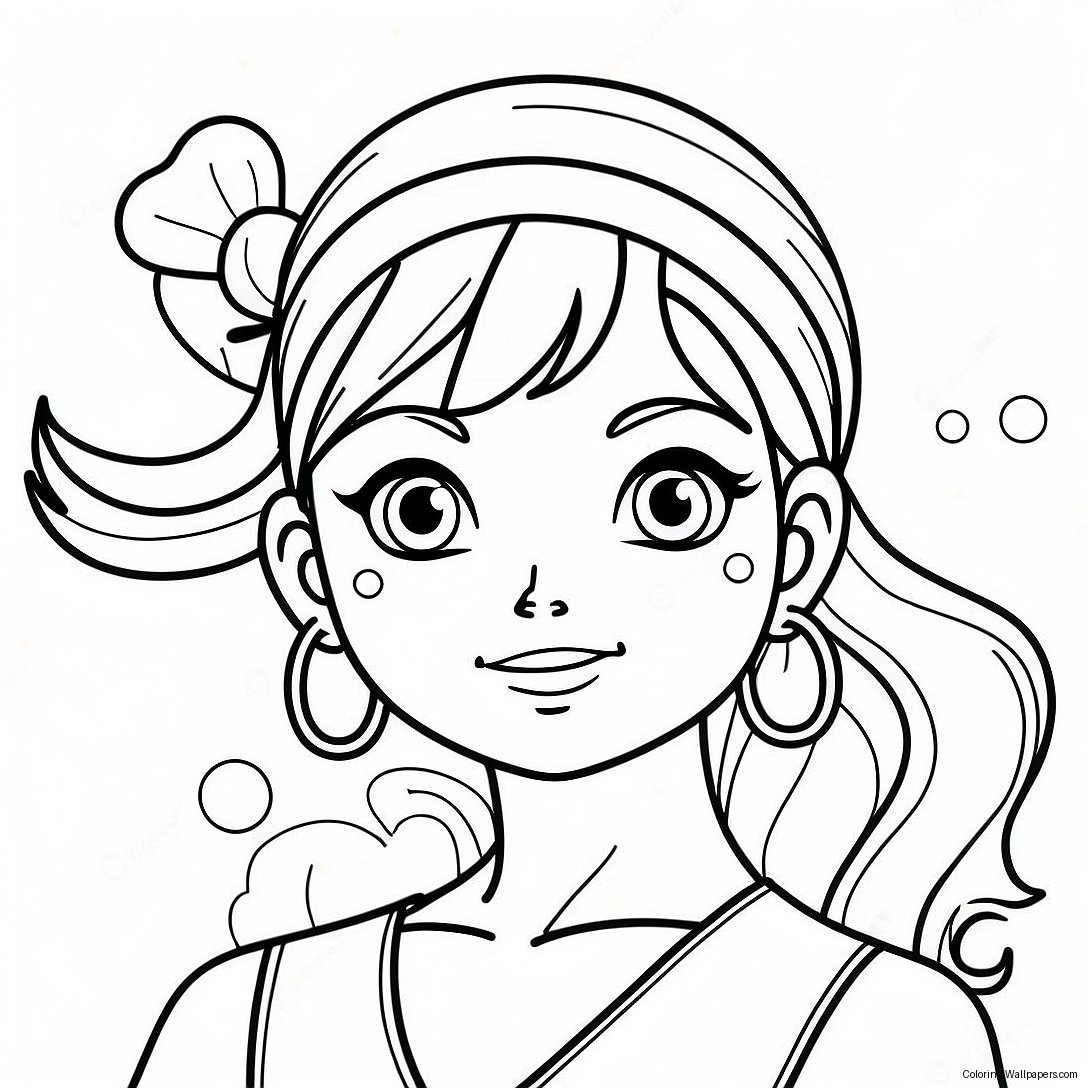 Nami Character Coloring Page 24765