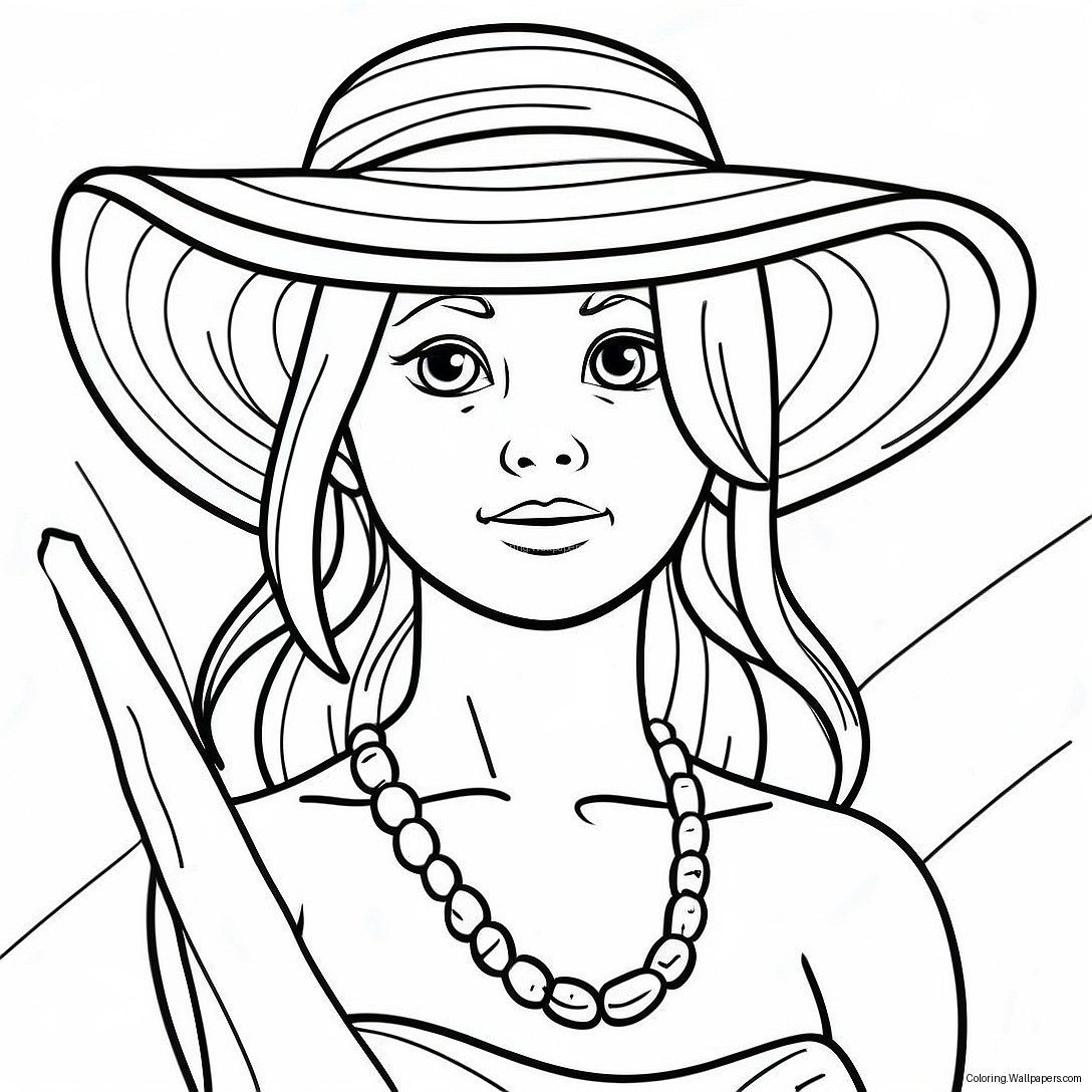 Nami With Straw Hat Coloring Page 24791