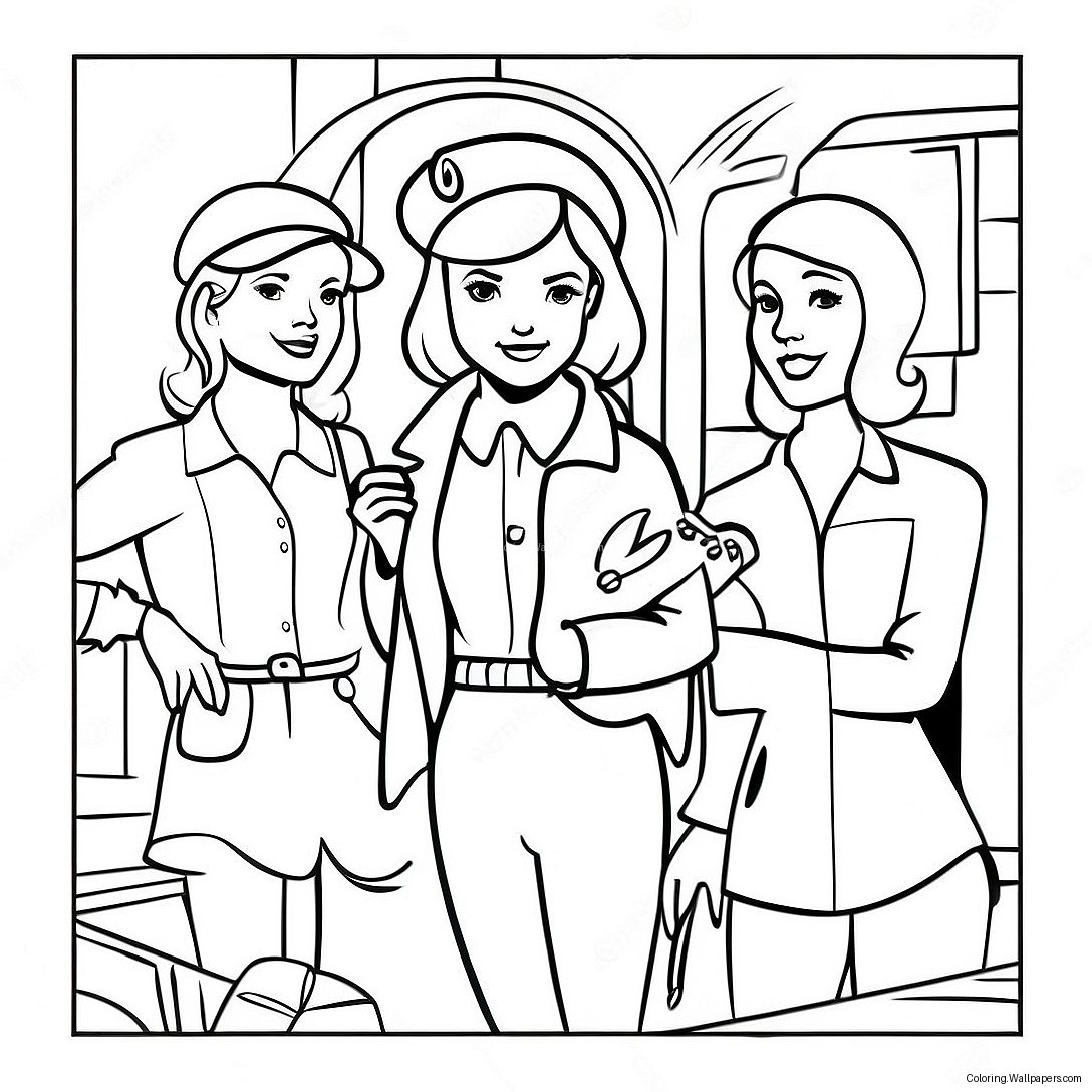 Nancy Drew And Friends Coloring Page 35484