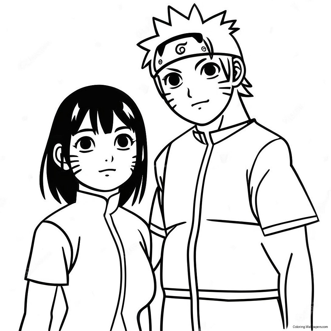 Naruto Og Hinata Malebog 45831