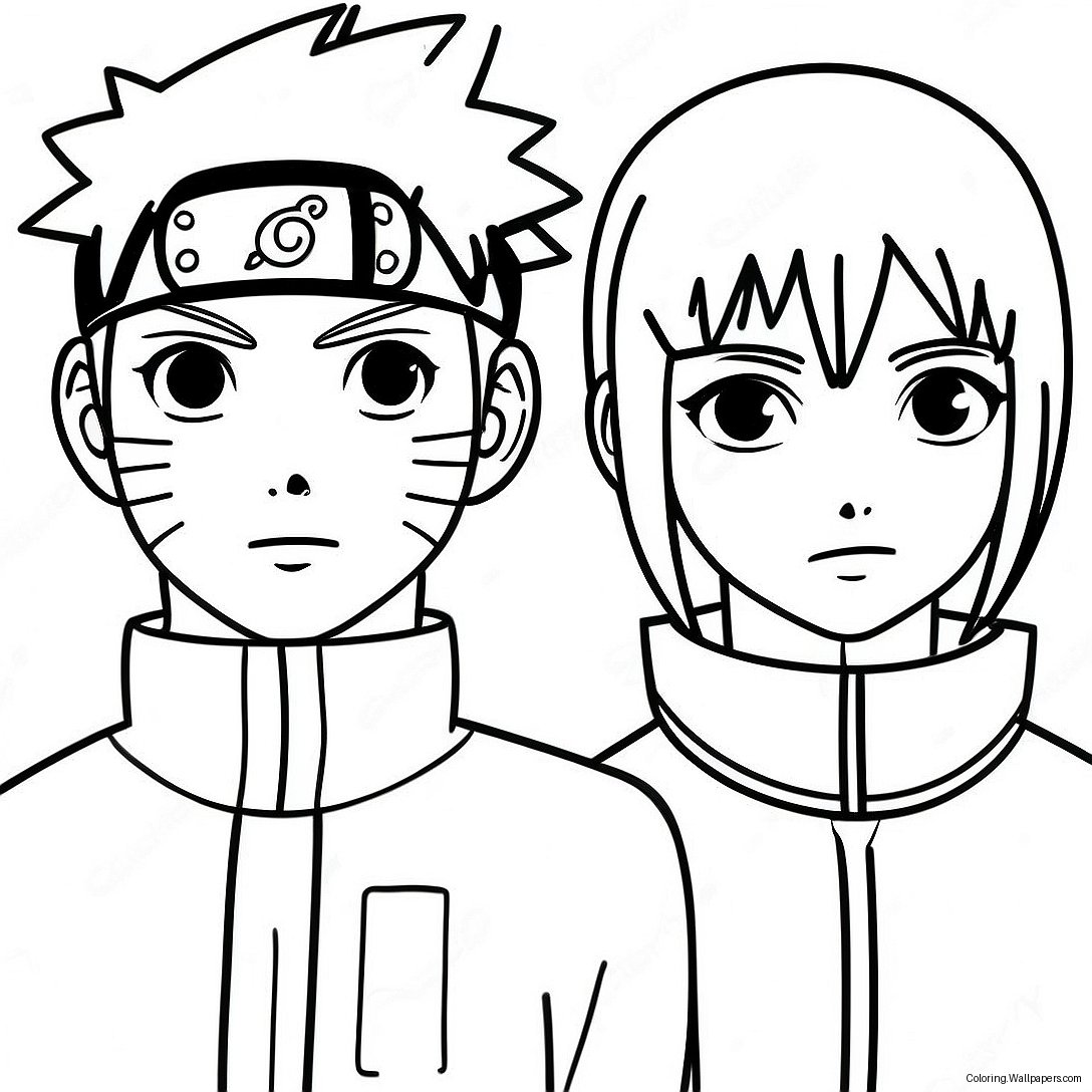 Naruto Och Hinata Färgläggningssida 45832