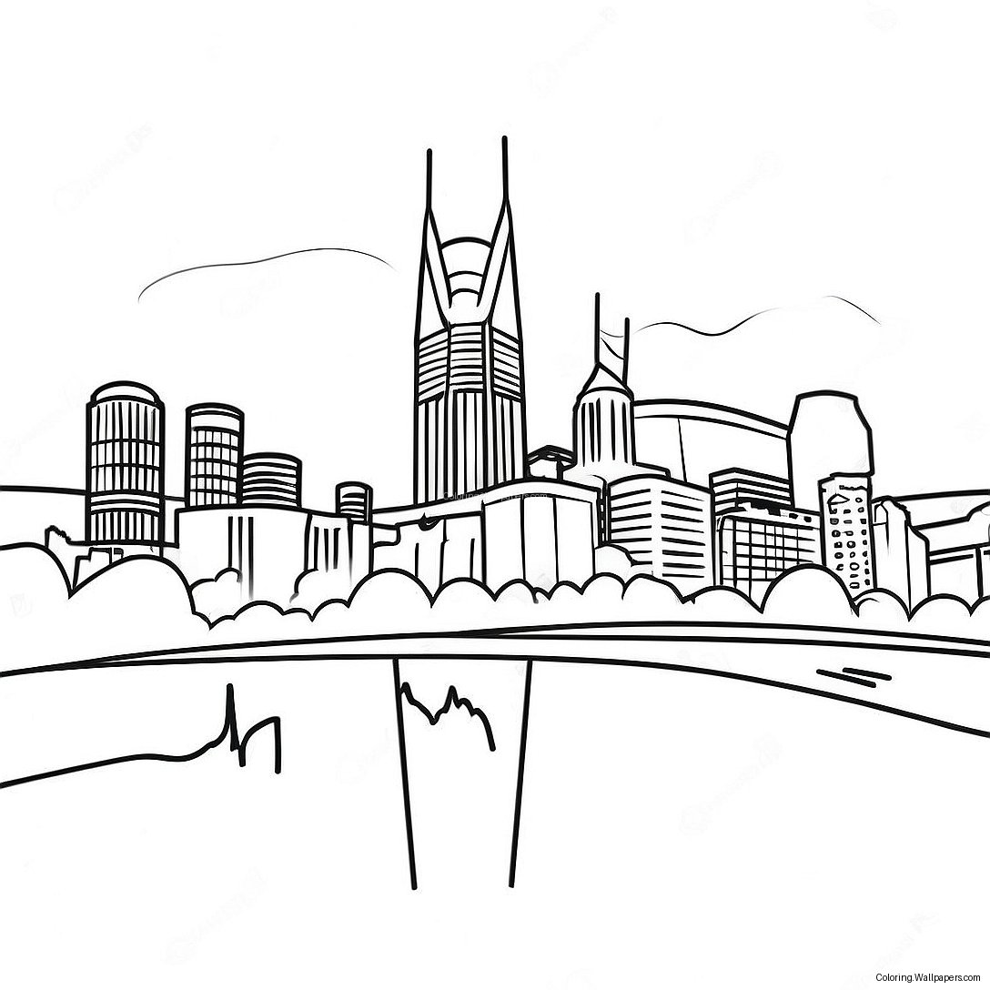 Nashville Skyline Ausmalbild 47397