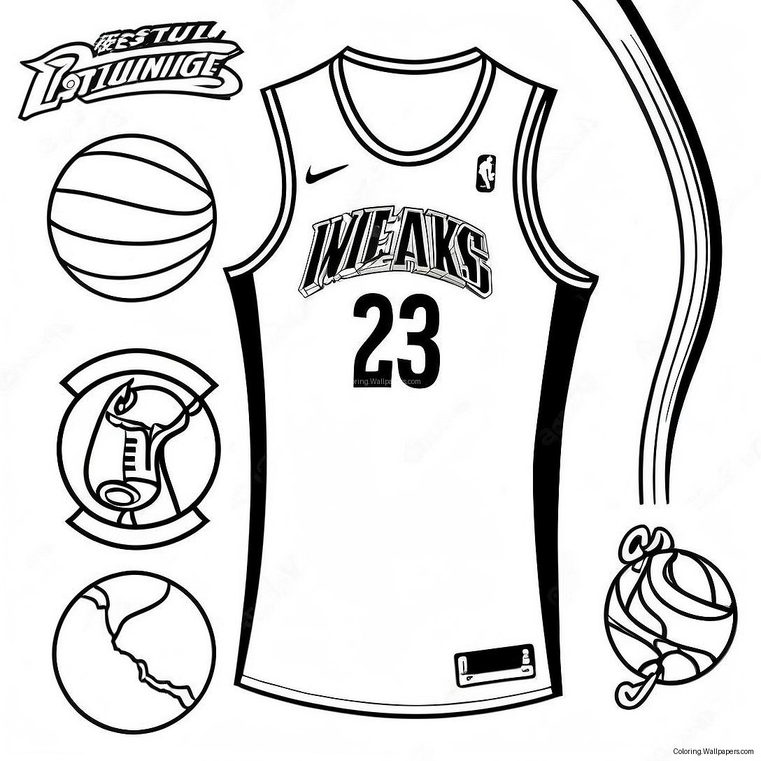 Pagina Da Colorare Della Maglia Nba 23209