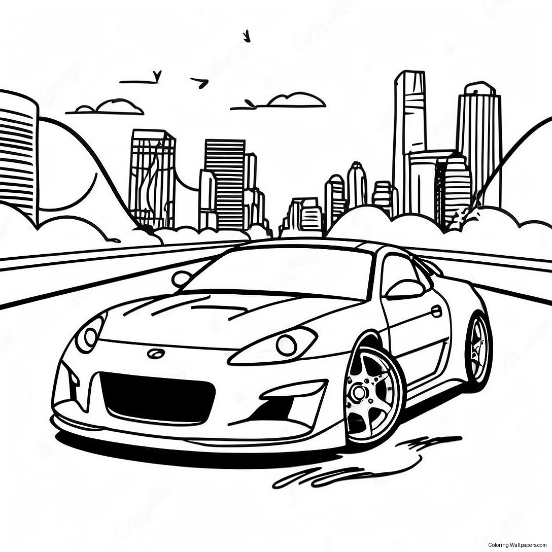 Page À Colorier De Voiture De Drift Need For Speed 37359