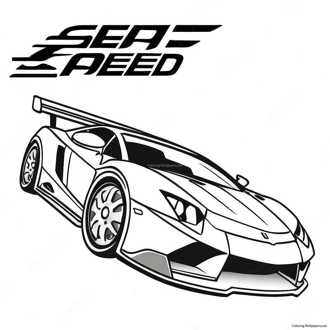 Need For Speed Raceauto Kleurplaat 37353