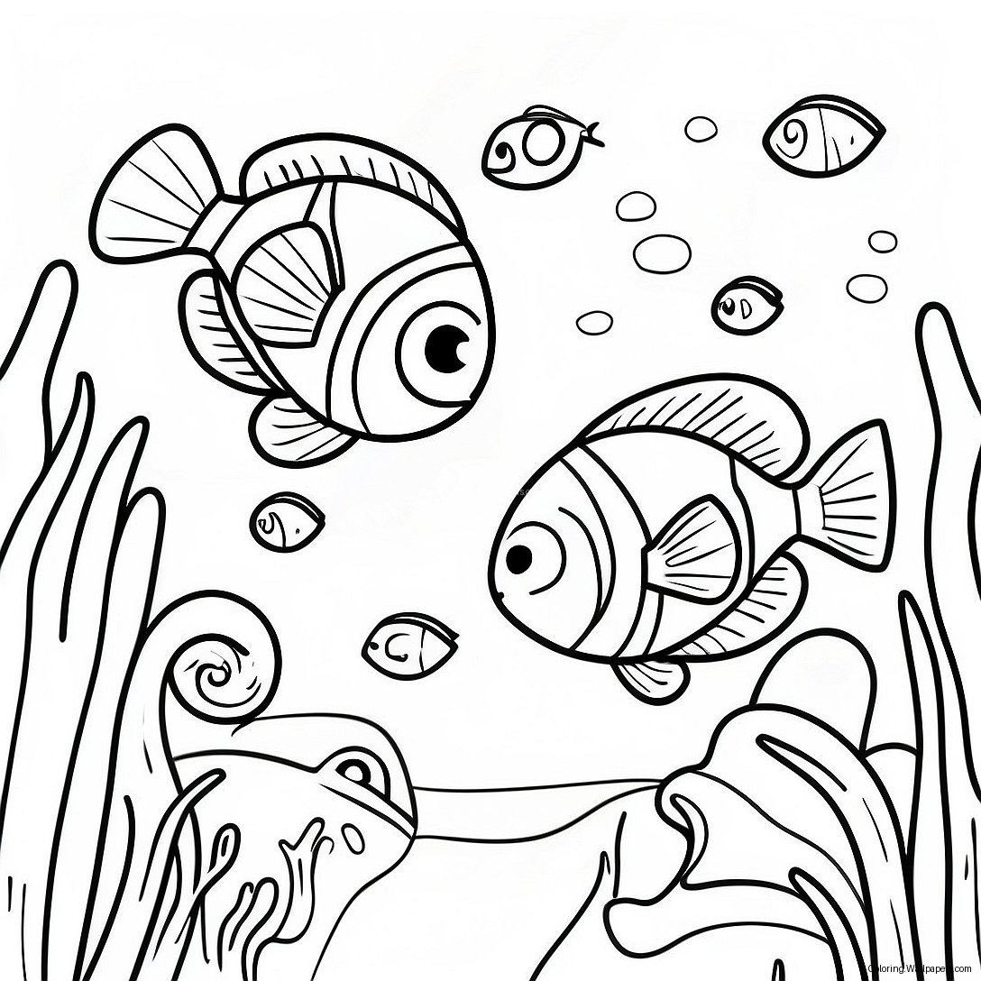 Nemo And Dory Underwater Adventure Coloring Page 3841